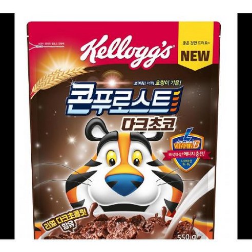 콘푸로스트다크초코시리얼 켈로그 550G, 1개