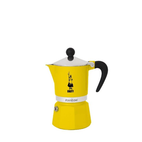 비알레띠 모카포트 레인보우 Bialetti 4982 옐로우, 1컵