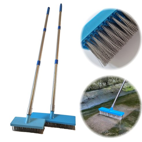 단비상자 스텐리스 와이어 스탠드 긴 바닥솔 밀대 20cm, 1개, 블루20센치