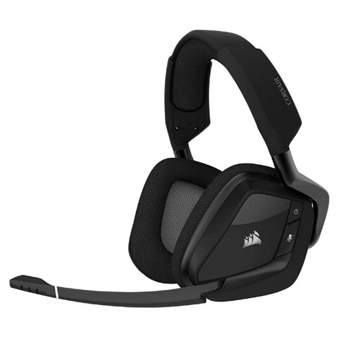 Corsair 보이드 RGB 엘리트 무선 프리미엄 게이밍 헤드셋 화이트 (CA-9011202-NA), VOID RGB ELITE WIRELESS, Black