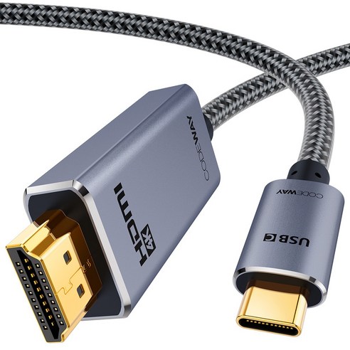 코드웨이 4K60Hz USB C타입 to HDMI 미러링케이블, 1개, 1m