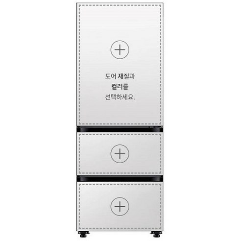 [삼성전자/RQ33A74C2AP] 22년형 김치냉장고 스탠드 3도어/전국배송.폐가전수거, 메탈1(상)+글래스2(중하)