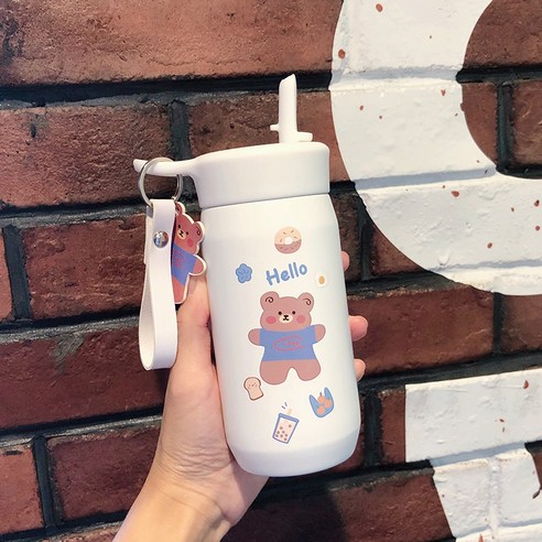 휴대용 보온 텀블러, 곰/300Ml 펜던트, 하나