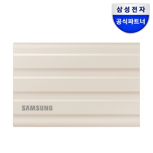삼성전자 공식인증 포터블 외장SSD T7실드, 1TB, 베이지