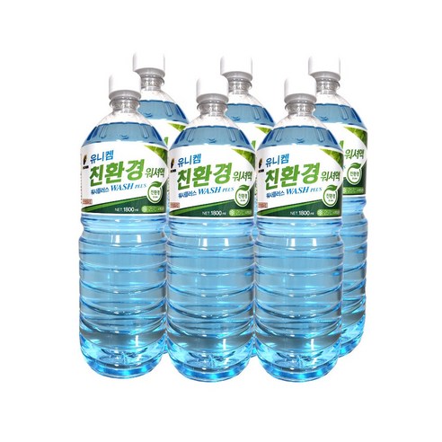 유니켐 친환경 에탄올워셔액, 1.8L, 6개