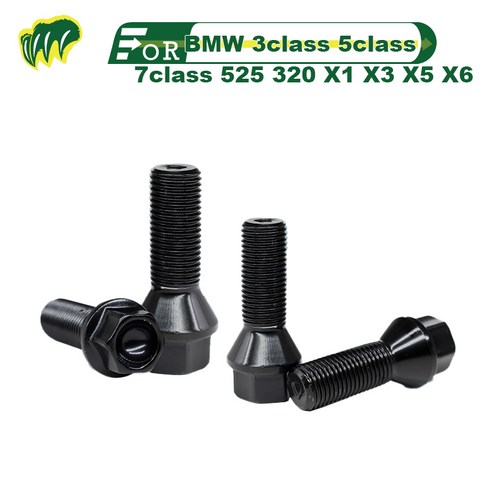 휠 허브 엔드 너트 휠 볼트 BMW 3 클래스 5 클래스 7 525 320 X1 X3 X5 X6 Z4 I8 I3 타이어 나사 1 개, [07] I8, 1개