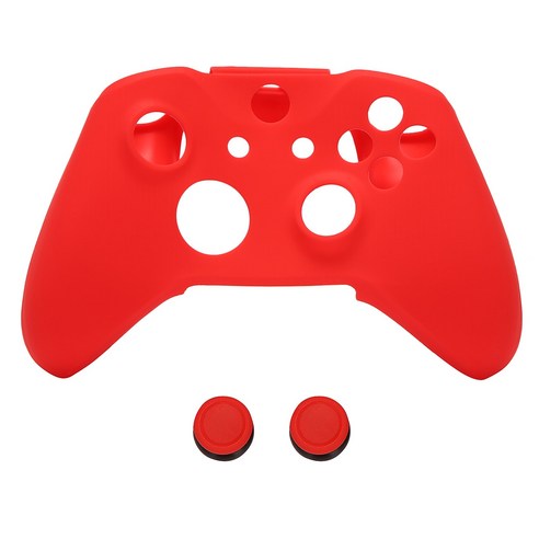 Xzante 움직임 센서 게임 패드 핸들 실리콘 케이스 + XBOXONE 레드용 높이 증가 캡 보호 슬리브 액세서리, 1개, 빨간색