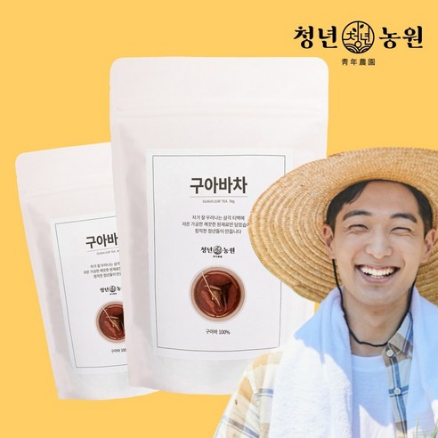 청년농원 구아바차 티백 100% 순수 구아바잎으로 만든 건강차, 1g, 50개입, 1개