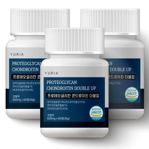 유리아 프로테오글리칸 콘드로이친 더블업 타블렛 600mg, 3개, 60정