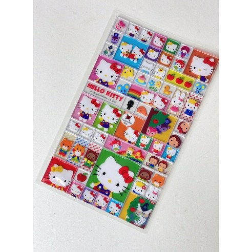 레트로 매력과 입체감으로 다이어리와 기타 표면을 꾸미는 쮸라일랜드 고전키티 스티커