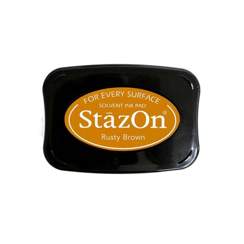 츠키네코 스테이즈온 StazOn 유성 잉크패드 다꾸 가죽 유리 올인원 스탬프, sz-42, 1개