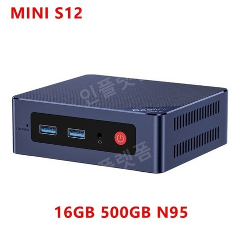 비링크n100 Beelink 미니 S 데스크탑 게임용 컴퓨터 미니 PC 인텔 셀러론 N5095 S12 Pro N95 N100 DDR4 8GB 128GB 256GB Windows 11, 중국, 유럽 연합, 16GB 500GB N95 Best Top5