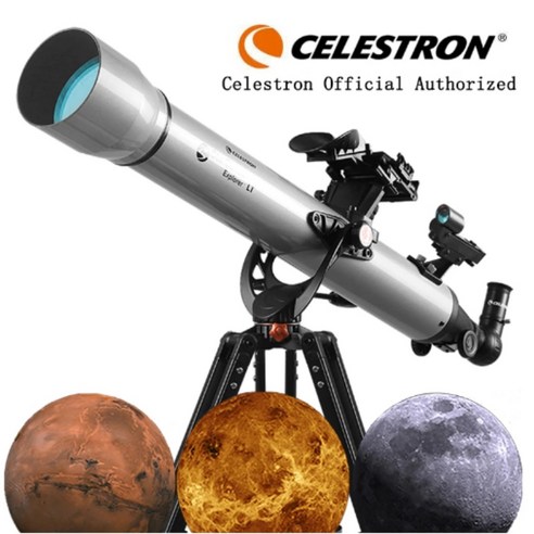 천체 망원경 우주 굴절 반사망 단망경 야간 Celestron-프로페셔널 스타센스 익스플로러 LT80AZ 스마트 폰, 03 805AZ