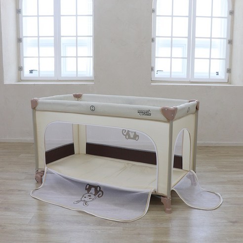 5초 만에 펼쳐지는 몽키버니 휴대용 침대로 언제 어디서든 아늑한 아기 잠자리를!