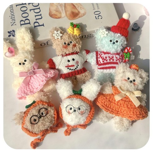밍블밍블 모루 인형 만들기 10종 DIY 키트 재료 부자재 키링세트, 밀짚모자-포도소다, 1세트