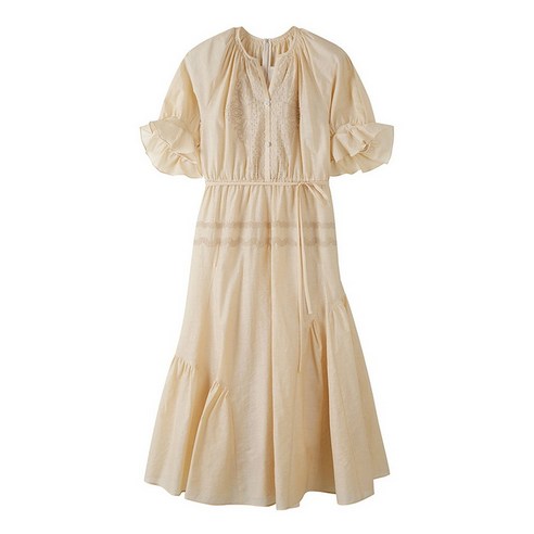 듀엘원피스 듀엘원피스 듀엘 셔츠형오픈 원피스 l222pse054(1795270) DEWL [듀엘] 자수 포인트 원피스 BE_L232MSE041