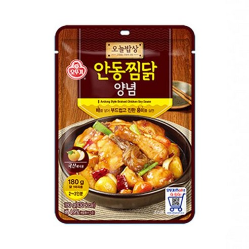 오뚜기 오늘밥상 안동찜닭양념 간편소스류 집밥 180G 1개, 27개