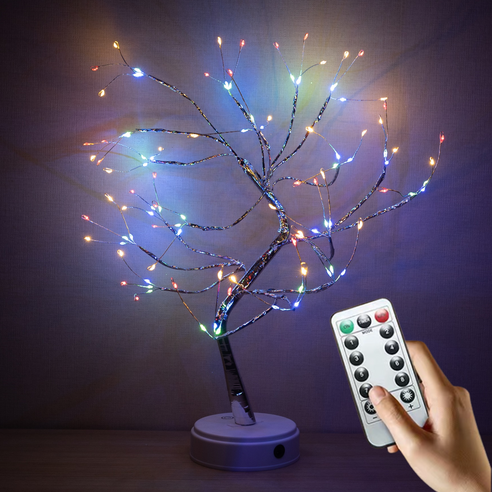 이코노미쿠스 LED 무선 감성 나무 침대 간접 조명 전등 수면등 무드등 크리스마스, 나무 (다양한색)