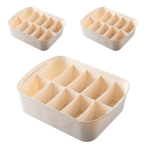 생활의아이콘 속옷 칸칸 보관함 10칸 베이지, 3개
