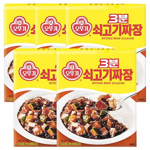 오뚜기 3분쇠고기짜장 200g, 5개