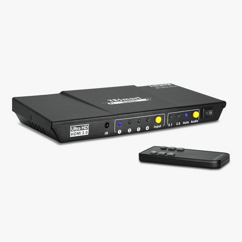 티이스마트 4:1 HDMI 2.0 선택기 4포트 셀렉터 스위치, 4:1 HDMI 2.0 선택기 4K@60Hz