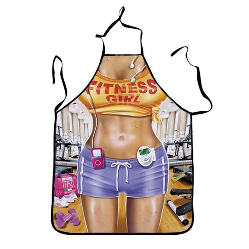 근육 질 남자 앞치마 섹시 비키니 레이스 경 캐릭터 커 플 파티 앞치마, 73x55 Cm, Llp0001-(14)