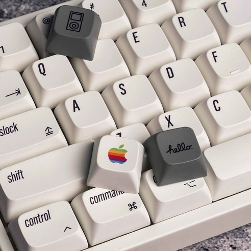 크리스탈 측각 키캡 핑크 화이트 블루 이중사출 OEM PC, 4. 애플키캡 영문, 애플키캡 영문, 제조사축