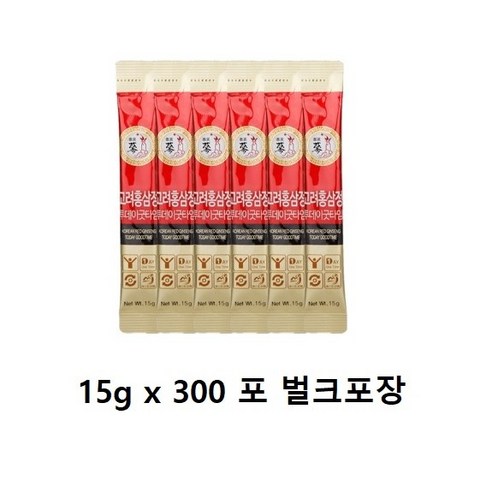 풍년보감 고려홍삼정 투데이굿타임 홍삼스틱 벌크포장, 300개, 15g