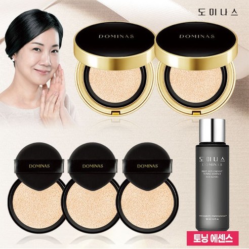 최신상 태극제약 도미나스 커버쿠션21호 본품2+리필3+에센스1, 21호 라이트 베이지, 1개