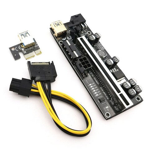 Retemporel 10개 라이저 USB 3.0 PCI-E VER010S 비디오 카드 용 익스프레스 케이블 X16 익스텐더 PCIE 광업 블랙, 1