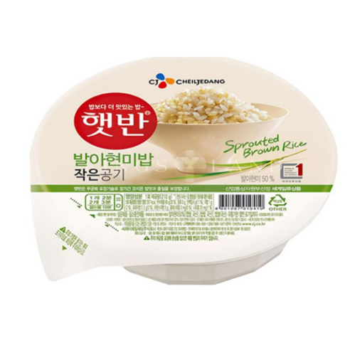 햇반 발아현미밥, 130g, 24개 면/통조림/가공식품