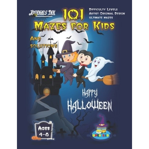 101 Mazes For Kids: SUPER KIDZ Brand. Children - Ages 4-8 (US Edition). Halloween custom art interio... Paperback, Independently Published
