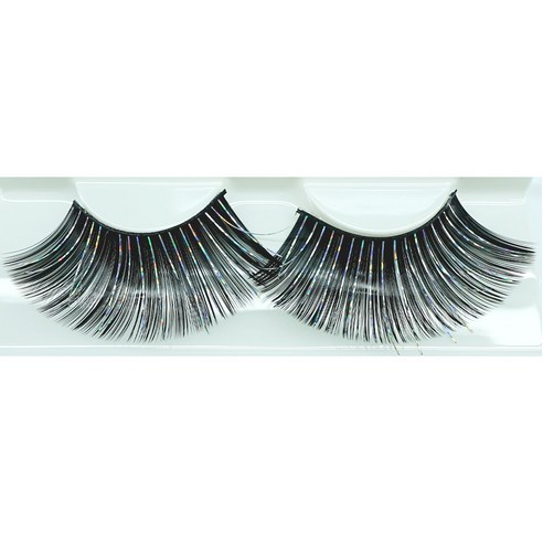MDQ 인조속눈썹 패션쇼 특수분장소품 25mm, 1개, 블랙실버