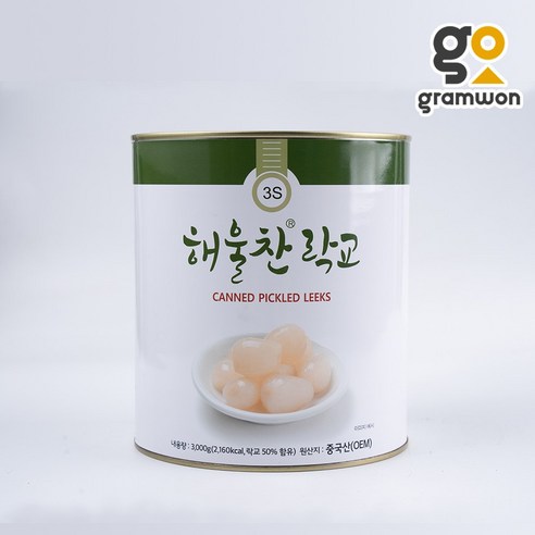 락교3S 3kg 해울찬 일식 락교 대용량 업소용 반찬, 6개