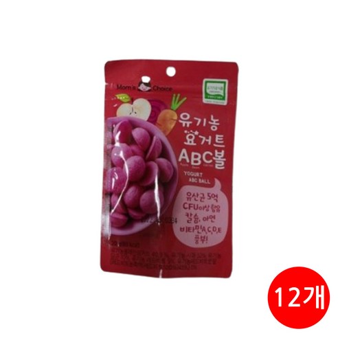 맛있는풍경 유기농 요거트 ABC볼 20g, 12개입 유아용 아기요거트과자