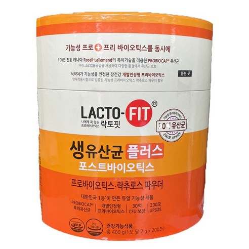 종근당건강 생유산균+포스트바이오틱스 2000mg X 100포, 20g, 10개