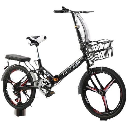 접이식 미니벨로 보급형 등교 하교 자전거 6단 20인치, 16인치, 20_가변속도화이트과블루나이프링고급철제프레임