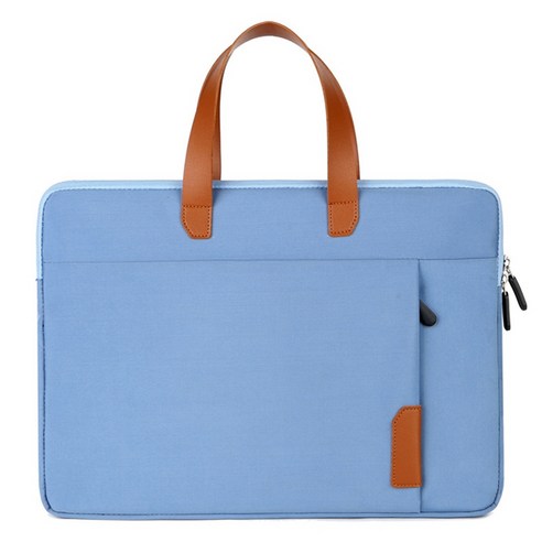 노트북 가방 다기능 방수 노트북 보호 커버 핸드백 출장 컴퓨터 가방, 푸른, 15 인치