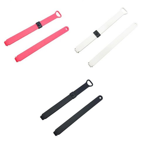 Misfit Ray Fitness Tracker 용 3 피스 교체 시계 밴드 손목 스트랩, 화이트 블랙 레드, 220x7mm, TPE