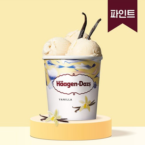 하겐다즈 아이스크림 파인트 바닐라 473ml, 1개