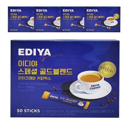 이디야 스페셜 골드블렌드 커피믹스, 5개, 50개입