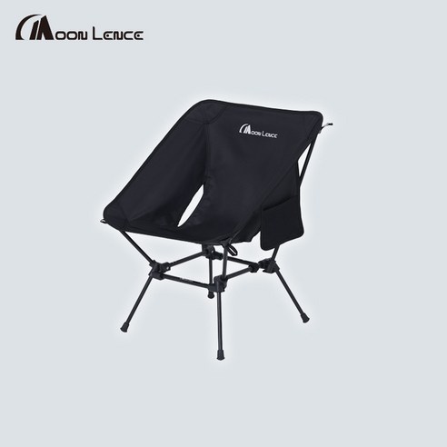 Moon Lence 컴팩트 포터블 경량 폴딩체어 1P, 1개, 블랙