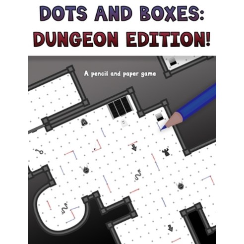 (영문도서) Dots and Boxes: Dungeon Edition!: A pencil and paper game Paperback, Independently Published, English, 9798480058383