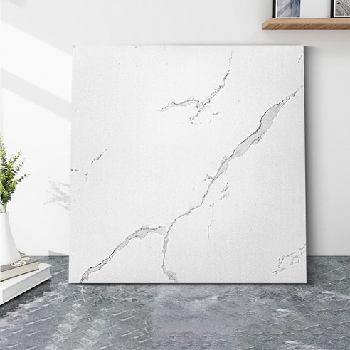 Fowod 800X800mm PVC붙이는 데코타일 접착식 정사각 장판 셀프시공 대리석 모방 바닥 스티커, 6개, 접착식바닥E01