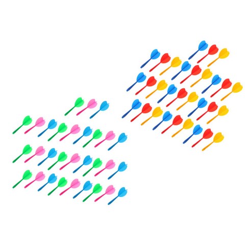 60Pcs/팩 다트 세트 항공편 교체 소프트, 설명, 설명, 다색