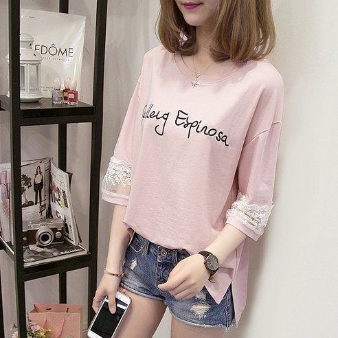 SAMARA 여자 데일리 헐렁한 캐주얼 기본핏 면티 mTX124 반팔 티셔츠