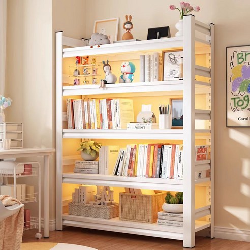 당신의 공간에 예술을 더하다: 화이트 철제 책장, 책상, 선반으로 완성하는 꿈의 서재 책장