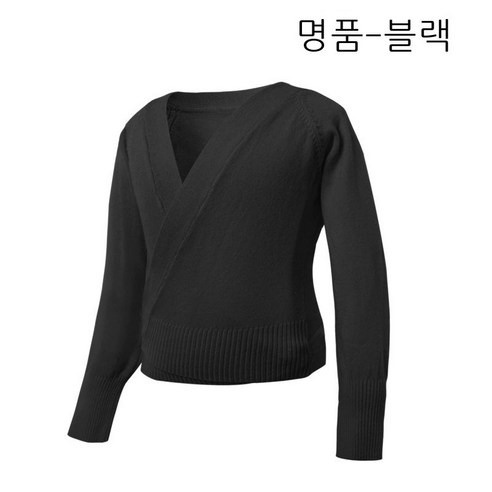 성인 무용 스웨터 가을 겨울 발레 연습복, {"사이즈":"L"}, 검정색