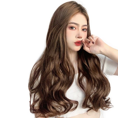 가발위드 붙임머리 엔디롱 웨이브 부분 가발 3피스 세트, 1개, 라이트브라운60cm