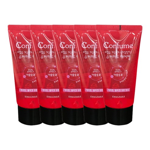 과일나라 컨퓸 슈퍼하드 헤어젤 80ml 여행용 휴대용, 5개